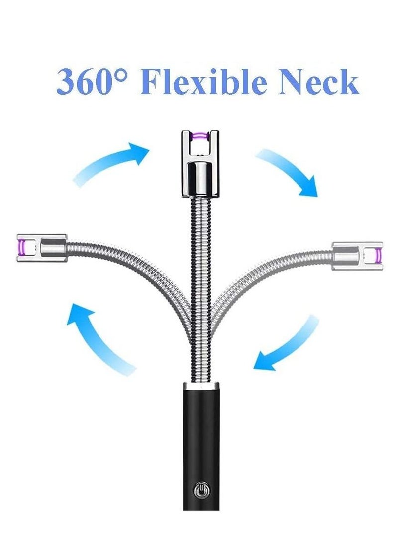 ولاعة قوسية كهربائية قابلة لإعادة الشحن بمنفذ USB - لون أسود - Image 4