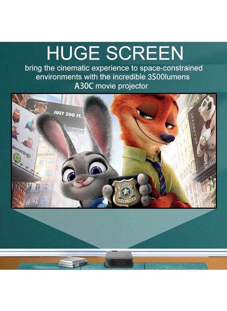 Generic - A30 MINI Projector, Portable 3D Theater, WIFI Sync Android/IOS Smartphone 4K 1080P Moive Videoprojector, LED Smart Cinema - Image 1