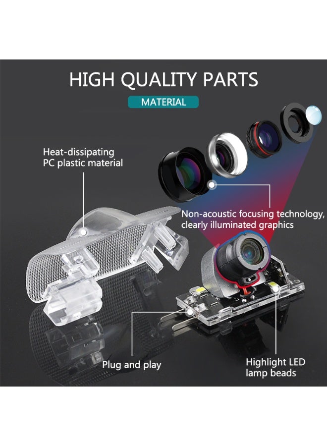 Vierex 2PCS LED Car Door Projector Lights HD Welcome Logo Shadow Lamps Plug & Play for Toyota Sequoia 2008–2024 - Image 4