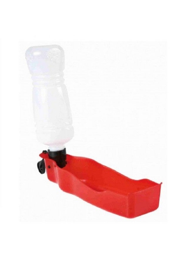 تريكسي زجاجة مع وعاء للحيوانات الأليفة، مصنوعة من مادة بلاستيكية غير سامة، رائعة للمشي والسفر والوجبات اليومية، تأتي مع خطاف لربطها بالحزام | ألوان متنوعة - 500 مل (عبوة من 3 قطع)