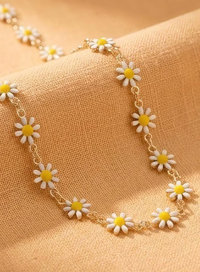 Take Two  Daisy Flower Station Necklace for Women | Best Price UAE