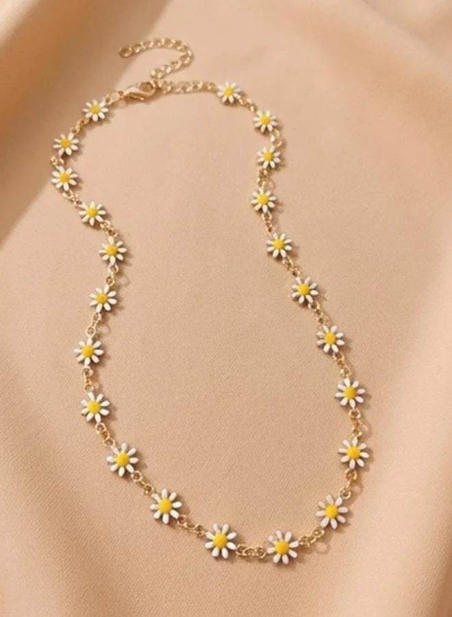 Take Two  Daisy Flower Station Necklace for Women | Best Price UAE