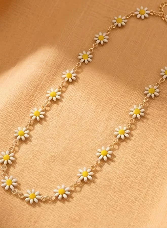 Take Two  Daisy Flower Station Necklace for Women | Best Price UAE