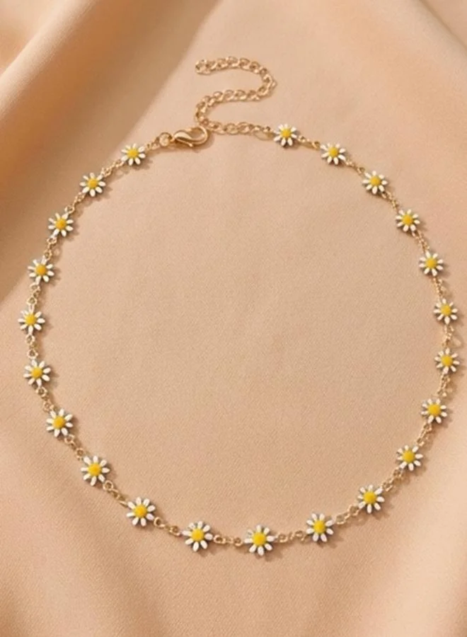 Take Two  Daisy Flower Station Necklace for Women | Best Price UAE