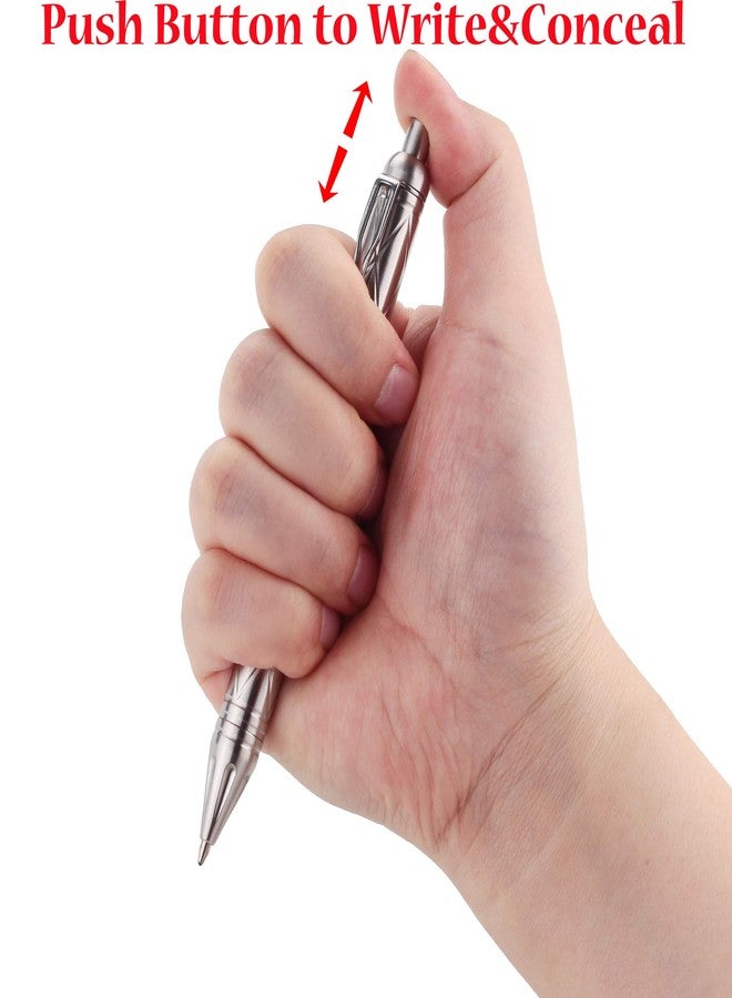 SMOOTHERPRO Stainless Steel Push Button Mechanism Pen Solid Comfortable Weight for Holding Click Ballpoint for Valentines Easter Christmas Birthday Festival Signature Gift(PSS043) - Image 5