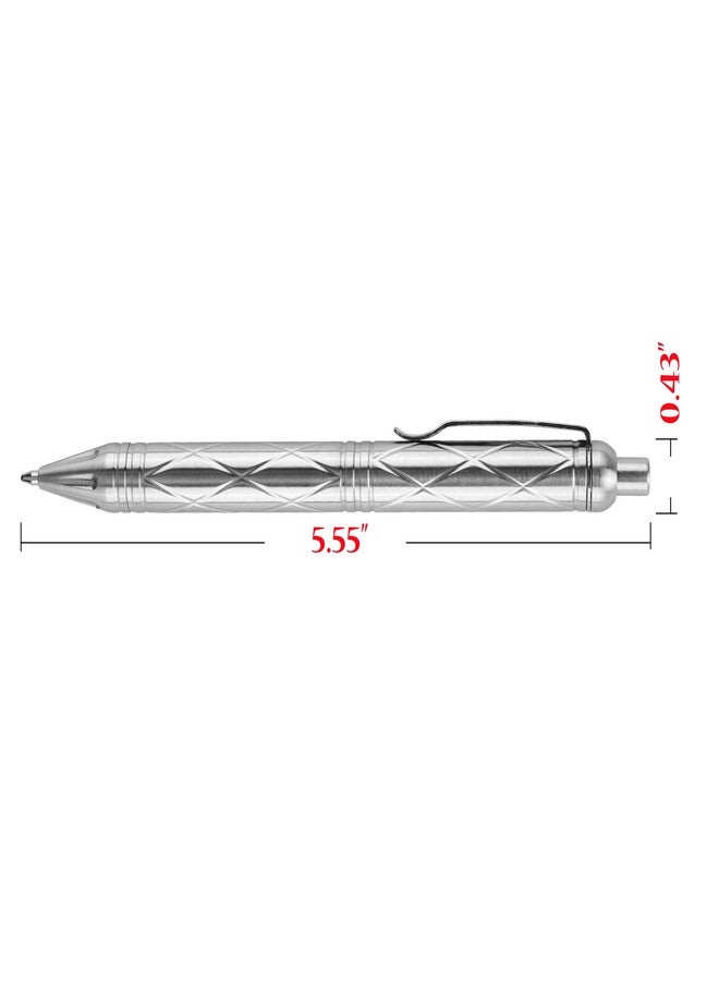 SMOOTHERPRO Stainless Steel Push Button Mechanism Pen Solid Comfortable Weight for Holding Click Ballpoint for Valentines Easter Christmas Birthday Festival Signature Gift(PSS043) - Image 4