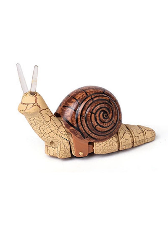 Realistic Remote Control Snake Prank Electric Scary Toy Insect Animal Shake Control Cockroach Centipede Novelty Gag Gift-Color:7701 Snail-brown Shell  - Image 1