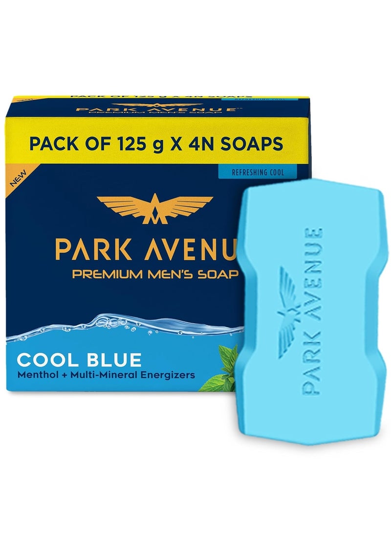 Park Avenue Premium Soap Cool Blue With Menthol And Multi-Mineral Energizers 4 x 125g  - Image 1