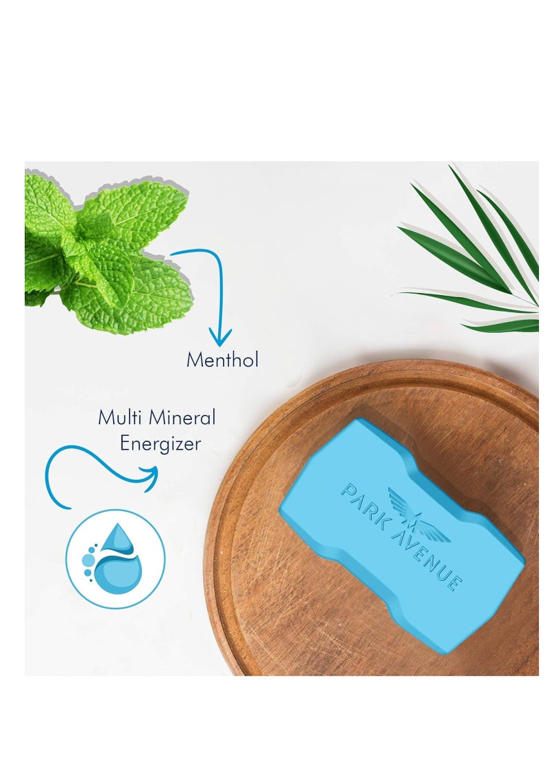 Park Avenue Premium Soap Cool Blue With Menthol And Multi-Mineral Energizers 4 x 125g  - Image 3