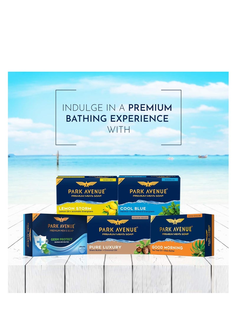 Park Avenue Premium Soap Cool Blue With Menthol And Multi-Mineral Energizers 4 x 125g  - Image 5