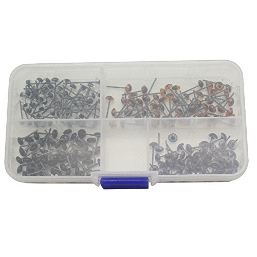 Raogoodcx 200pcs Mini Glass Black/Blue/Amber/Clear Eyes Kits for Toy Teddy Puppets Dolls Wool Felting Crafts - Image 4
