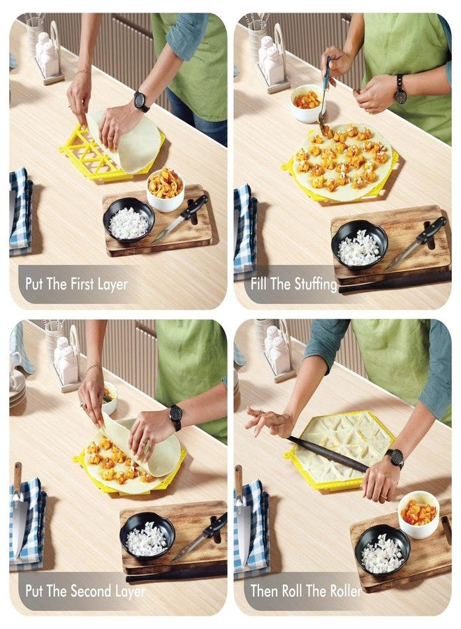 ADson™ Samosa Maker Mould, Yellow, BPA Free, Dishwasher Safe - Image 5