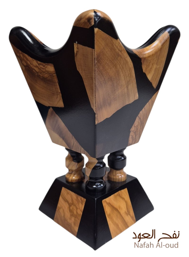 نفح العود مبخرة صينية – تصميم من الرخام الأسود والخشب - Image 1