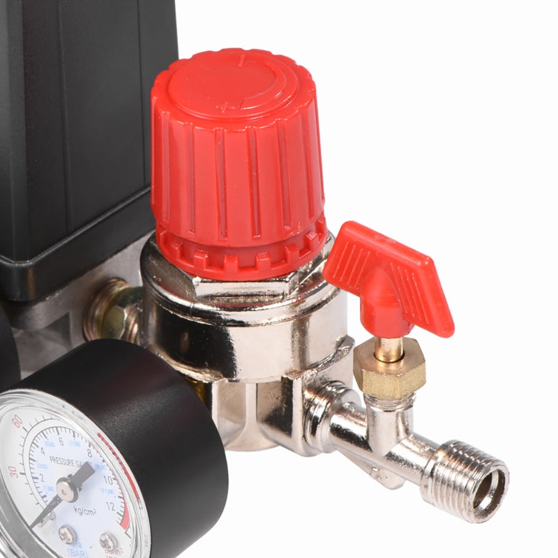 Small Air Compressor Pressure Switch - 30% Higher Flow Rate Piston Structure Pressure Regulator With Gauges for Fast Pressure Reduction, Quick Response & Easy Installation - Image 2