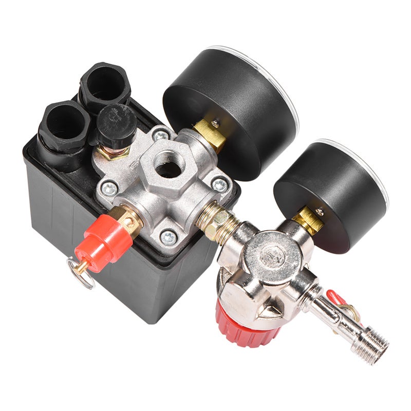 Small Air Compressor Pressure Switch - 30% Higher Flow Rate Piston Structure Pressure Regulator With Gauges for Fast Pressure Reduction, Quick Response & Easy Installation - Image 5