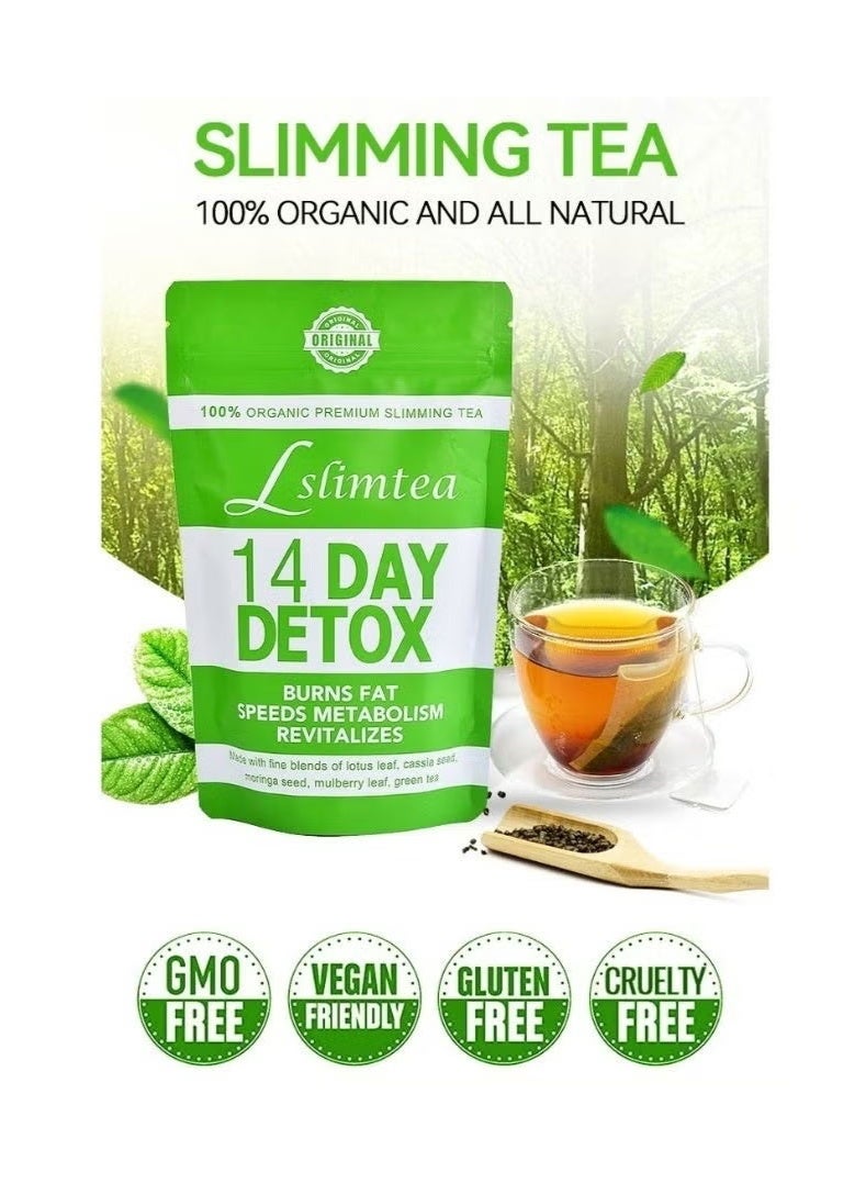 Slimming Herb Original Detox Tummy Tea Bags - 14 Bags, Supports Healthy Digestion & Metabolism, Natural Herbal Detox Tea for Gut Wellness​ - 2 Packs - Image 3