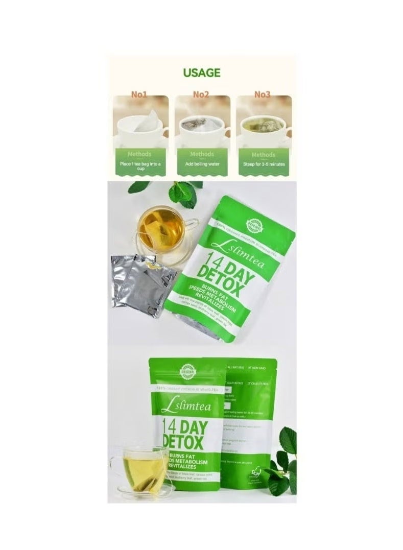 Slimming Herb Original Detox Tummy Tea Bags - 14 Bags, Supports Healthy Digestion & Metabolism, Natural Herbal Detox Tea for Gut Wellness​ - 2 Packs - Image 4