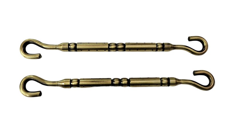 Proniks Proniks Jhula Swing Hook Rod saliya Curtain Hook Hanging Accessories Set Pvd Coated Brass Color Pack of 2 for Home and Kitchen and Garden for Indoor and Outdoor Make in India - Image 1