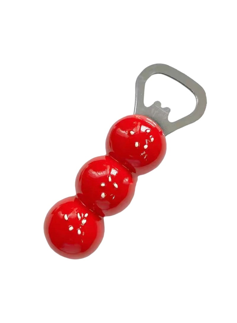 Candied Haws Fridge Magnet - Bottle Opener, 3d Simulation Food Stereo Creative Magnetic Sticker Opener Artifact Fridge Magnet Home Decor Accessories - Image 1