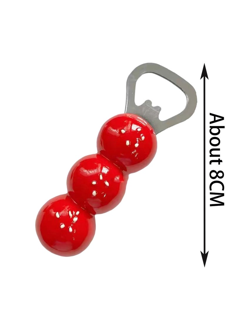 Candied Haws Fridge Magnet - Bottle Opener, 3d Simulation Food Stereo Creative Magnetic Sticker Opener Artifact Fridge Magnet Home Decor Accessories - Image 2