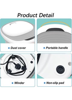 Garlo Foot Spa Foot Bath Massager with Heat Bubbles Vibration 4 Removable Massage Rollers (not Motorized), Collapsible Pedicure Foot Spa for Feet Pain Relief at Home Office  - Image 2