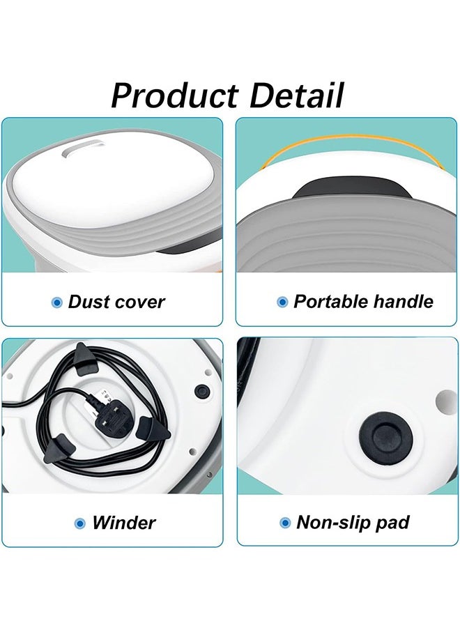 Garlo Foot Spa Foot Bath Massager with Heat Bubbles Vibration 4 Removable Massage Rollers (not Motorized), Collapsible Pedicure Foot Spa for Feet Pain Relief at Home Office  - Image 2