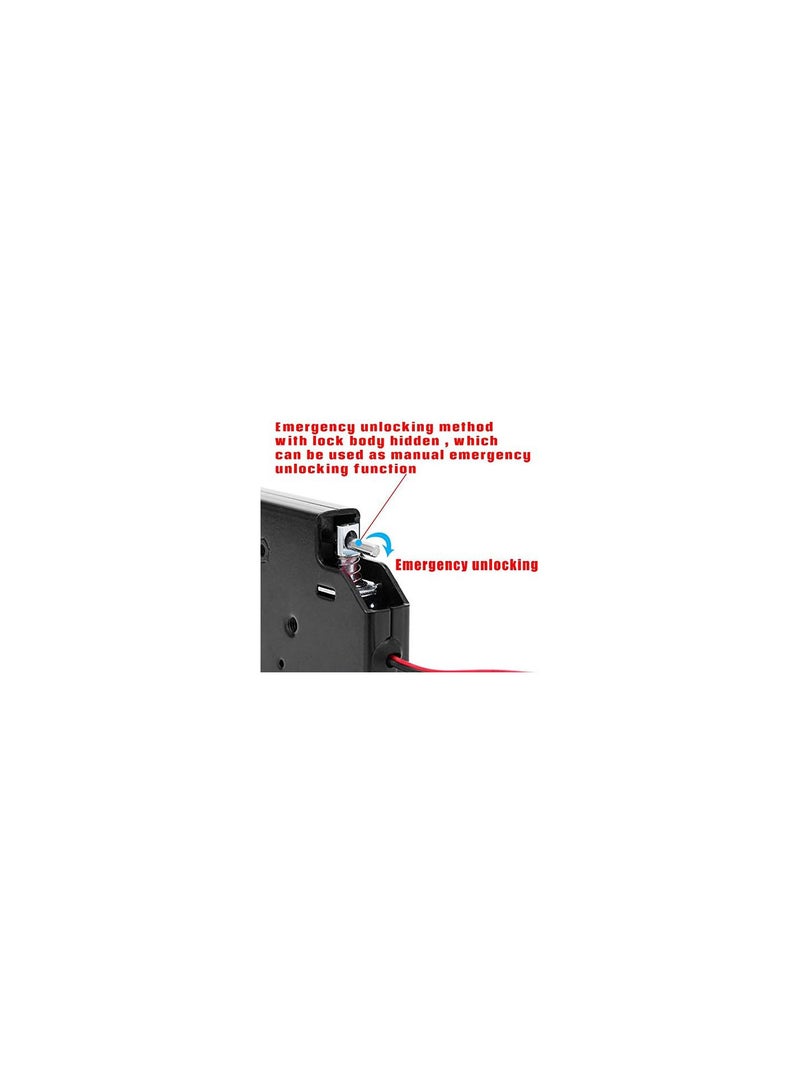 GGOOT 150KG/330lb Electric Magnetic Lock Door Access Control DC 12V Cabinet Drawer Electromagnetic Lock with Emergency Unlock - Image 5