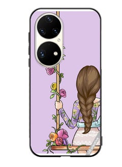 VR CREATIVE Protective Case Cover For Huawei P50 Pro Beautiful Girl Looking Front Design Multicolour  - Image 1