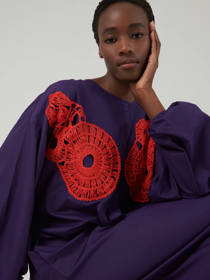 leem Maxi Applique Kaftan