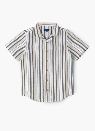 Boys' Beige and Olive Striped Cotton Casual Shirt - pzsku/Z022011E40CFEF365EE1AZ/45/1744023699/1948d250-b132-4ff7-b30d-cf7104b7273d
