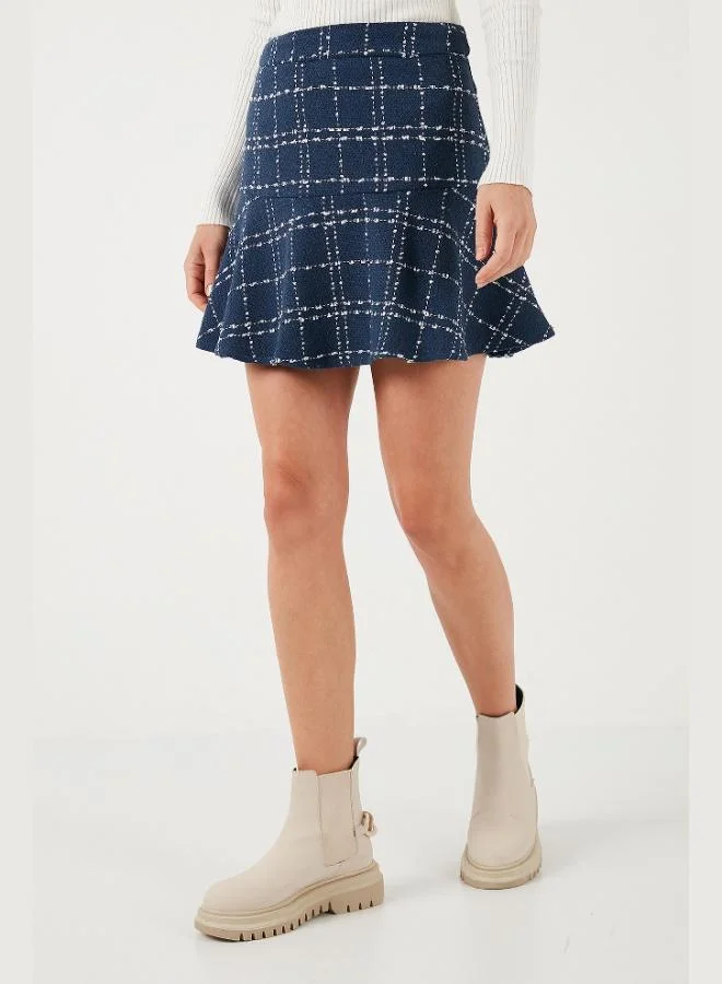 Lela Lela Plaid Ruffled Mini Winter Skirt Women's SKIRT 611ET00176W4