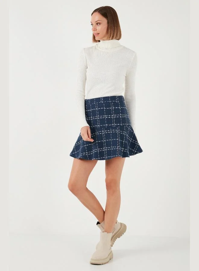Lela Lela Plaid Ruffled Mini Winter Skirt Women's SKIRT 611ET00176W4