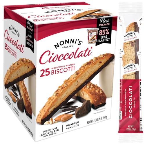 Nonni's Biscotti Value Pack with Larger Cookies, Cioccolati, Red, Cioccolati Roasted Almond, 33.25 oz - Image 1
