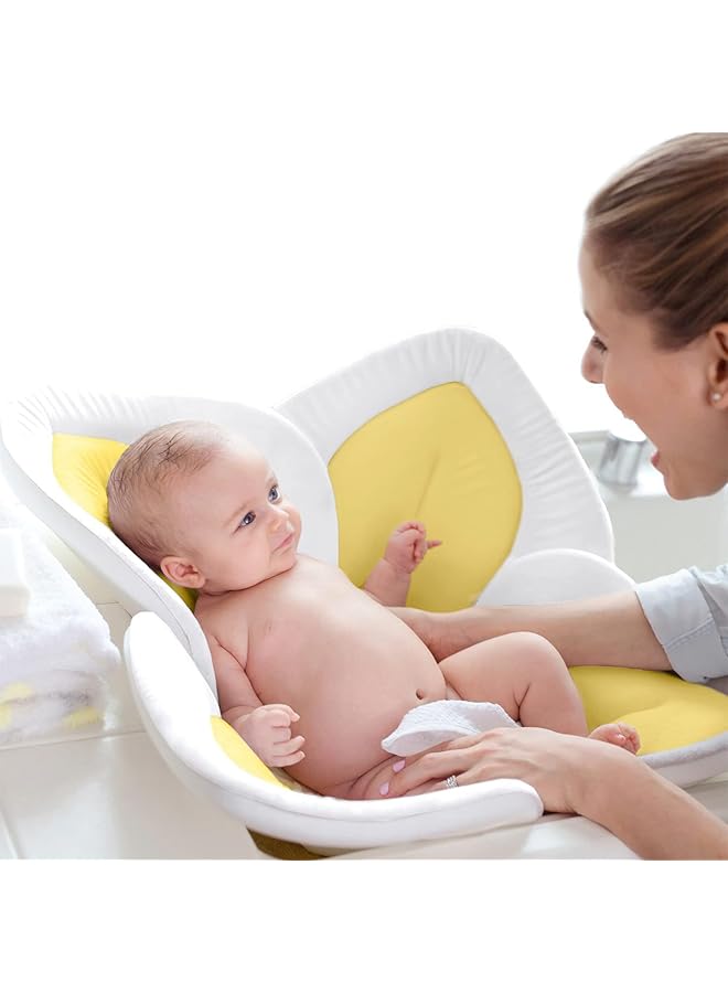 إيروريكس وسادة حمام الطفل المريحة على شكل زهرة، سجادة حوض استحمام، حوض استحمام، مقعد زهرة أصلي آمن للغسل - Image 1