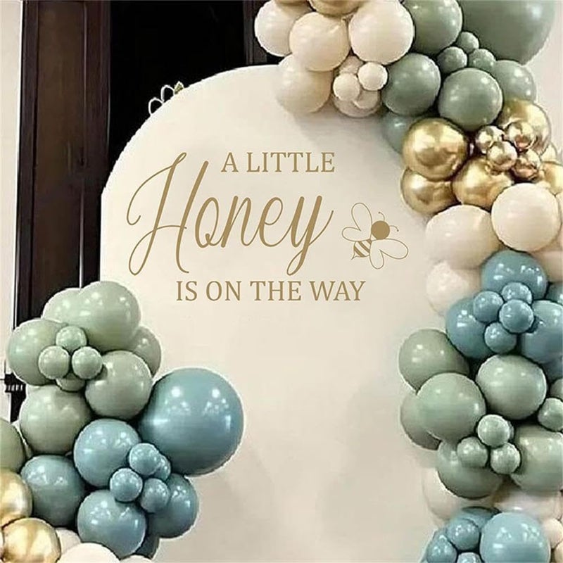 Yeysynana A Little Honey is on The Way Baby Shower Party Sign Decorations Welcome Baby Shower Decal Sign Gender Reveal Girl or Boy Wall Stickers Sign for Babys Party Backdrop Supply - Image 5