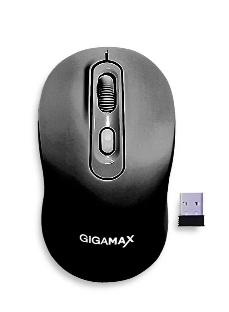GIGAMAX G-1500 Wireless Office Mouse – Dual Mode (Wired/Wireless) with 3 Connection Options (Bluetooth + 2.4GHz + USB), Adjustable 1600 DPI Precision, Long-Life Rechargeable Battery, 4 Functional Buttons, Ideal for Home and Office Use, Compatible with PC, Laptop & Mac - Image 1
