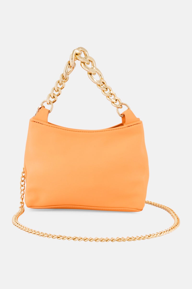 Urban Expressions Women Solid Cross Body Bag 20 L x 15 H x 5 W cm, Orange  - Image 2