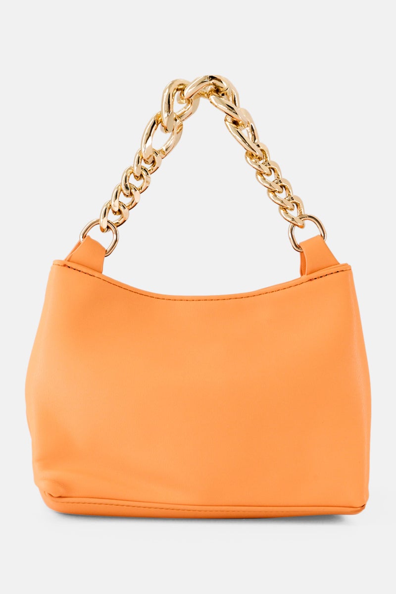 Urban Expressions Women Solid Cross Body Bag 20 L x 15 H x 5 W cm, Orange  - Image 3