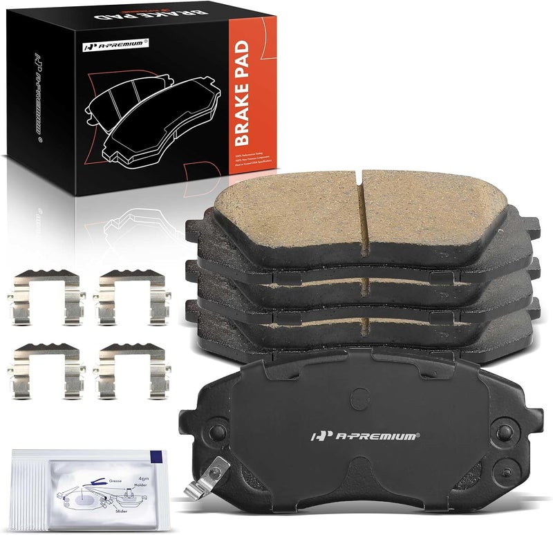 A-Premium Front Ceramic Disc Brake Pads Set for Hyundai and Kia - Image 1