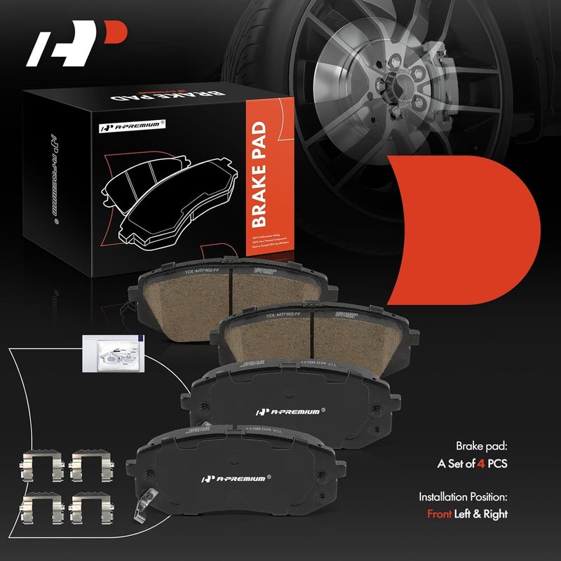 A-Premium Front Ceramic Disc Brake Pads Set for Hyundai and Kia - Image 5