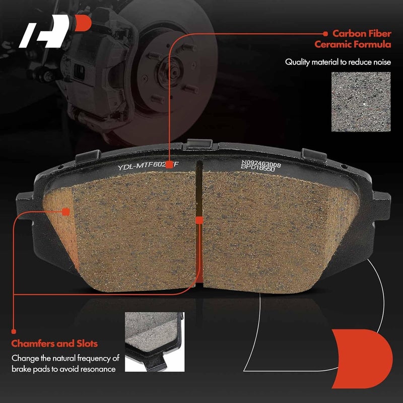 A-Premium Front Ceramic Disc Brake Pads Set for Hyundai and Kia - Image 3
