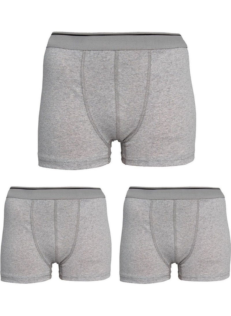 Belifanti Collection Men's Cotton 3-Piece Black Athlete Undershirt and 3-Piece Gray Boxer 6 Piece Set  - Image 3