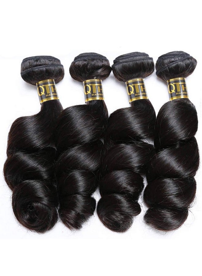 QTHAIR 14A Grade Brazilian Loose Wave Bundle Brazilian Human Hair Loose Wave 1 Bundle 100% Unprocessed Brazilian Virgin Human Hair Extensions for Woman (14inch, Natutal Color) - Image 4