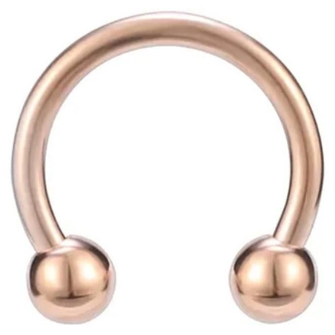 خاتم أنف كابتيف بيد من الفولاذ المقاوم للصدأ على شكل حدوة حصان