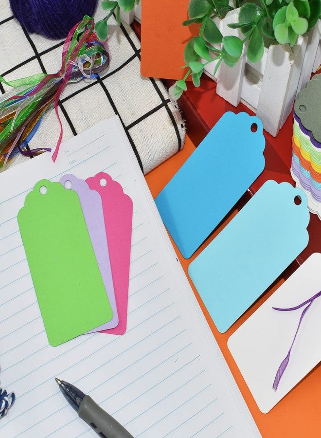 BDS-HOME 200 Pcs 20 Colors Gift Tags with String Tags Paper Gift Labels Hang Tag for Pricing Art, Jewelry Kraft Paper Writable Tag for Gifts Arts and Crafts Wedding Holiday Christmas Wish - Image 5