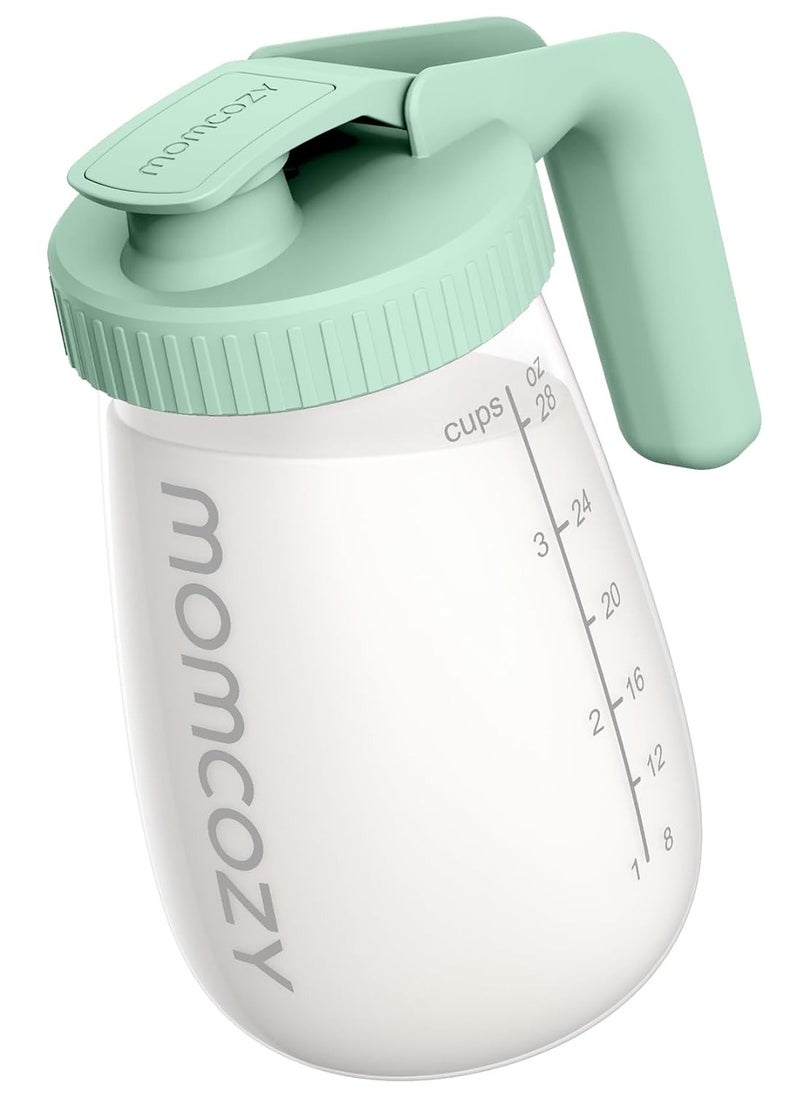Momcozy Breast Milk Pitcher, Resistant to Heat and Cold Abrupt Temp Swings, No Leak Breast Milk Fridge Storage Container With Wide Mouth, Fast Baby Formula Maker, Breastfeeding Essentials  - Image 1