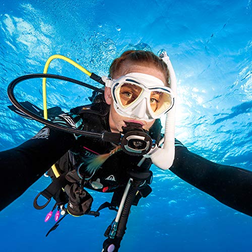 TUSA M-2001 Paragon Scuba Diving Mask, Black/Fishtail Blue - Image 4