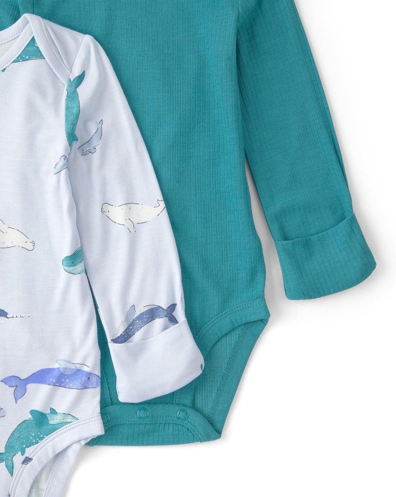 Carter's baby-boys Purelysoft 2-pack Long Sleeve Bodysuit Pants (pack of 2) - Image 2