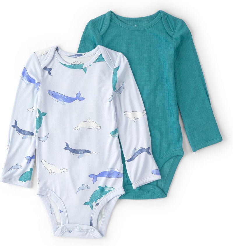 Carter's baby-boys Purelysoft 2-pack Long Sleeve Bodysuit Pants (pack of 2) - Image 1
