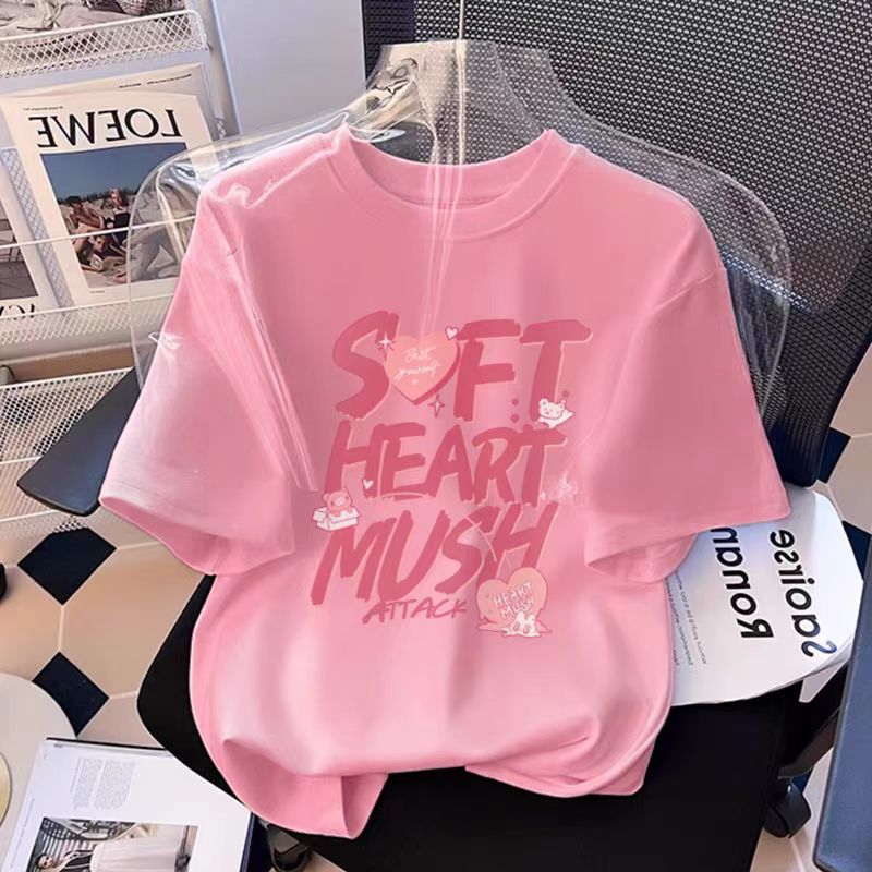 Women's Cotton Short Sleeve Cartoon Print T-Shirt - Image 2